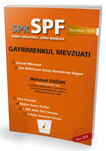 SPK - SPF Gayrimenkul Mevzuatı Konu Anlatımlı Soru Bankası 1019