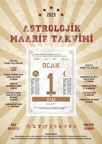 2019 Astrolojik Maarif Takvimi