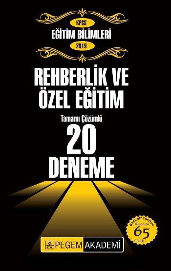 Pegem 2019 Kpss Rehberlik ve Özel Eğitim 20 Deneme