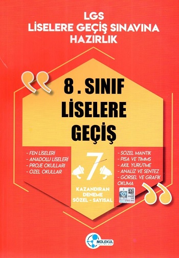 Molekül Yayınları 8. Sınıf LGS Sözel Sayısal 7 Kazandıran Deneme