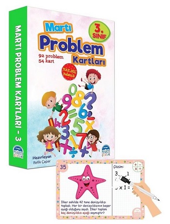 3.Sınıf Problem Kartları - Yaz Sil Kalemli