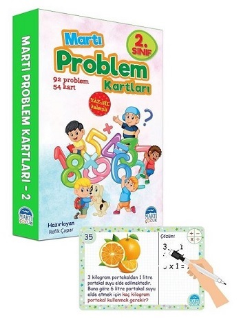 2.Sınıf Problem Kartları - Yaz Sil Kalemli