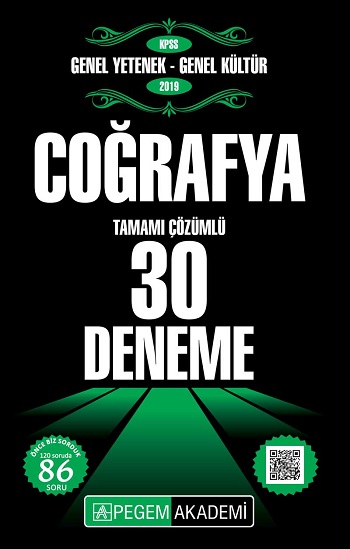 2019 KPSS Genel Yetenek Genel Kültür - Coğrafya Tamamı Çözümlü 30 Deneme