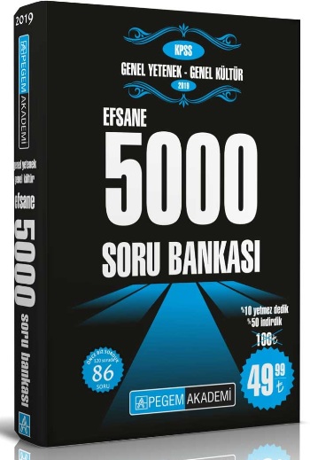 2019 KPSS Genel Yetenek Genel Kültür Efsane 5000 Soru Bankası