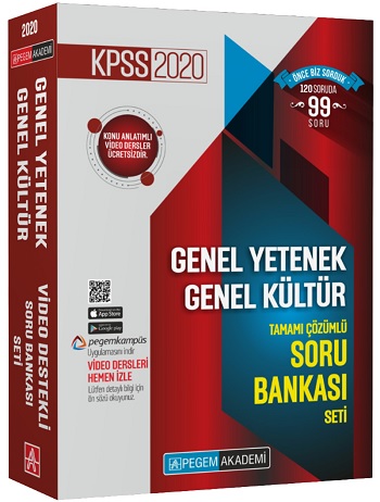 2020 KPSS Genel Yetenek Genel Kültür Tamamı Çözümlü Soru Bankası Seti (5 Kitap)