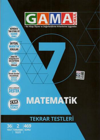 Gama 7. Sınıf Matematik Tekrar Testleri