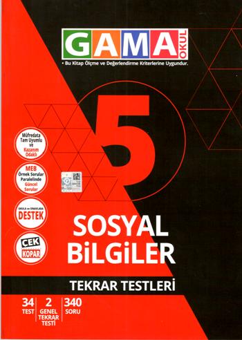 Gama 5.Sınıf Sosyal Bilgiler Tekrar Testleri