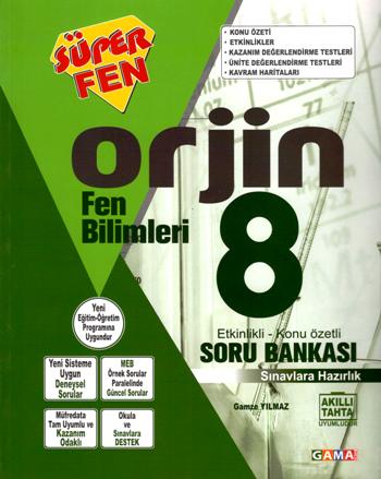 ORJİN 8 Fen Bilimleri Konu Özetli Soru Bankası