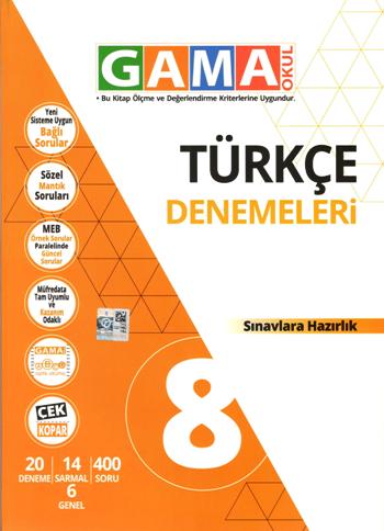 Gama 8. Sınıf Türkçe  Denemeleri