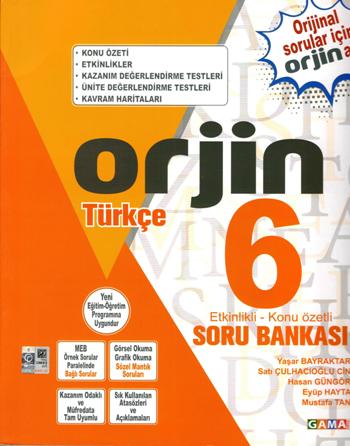 ORJİN 6 Türkçe Konu Anlatımlı soru Bankası