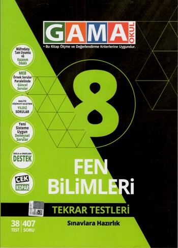 Gama 8 Fen Bilimleri Tekrar Testleri