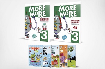 Kurmay 3. Sınıf More and More English Practice Book & Workbook & 5 Hikaye Kitabı