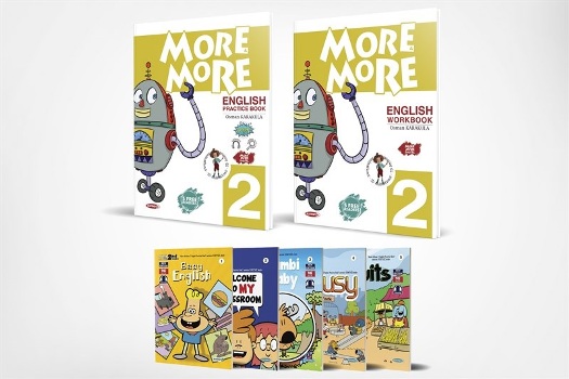 Kurmay 2. Sınıf More and More English Practice Book & Workbook & 5 Hikaye Kitabı