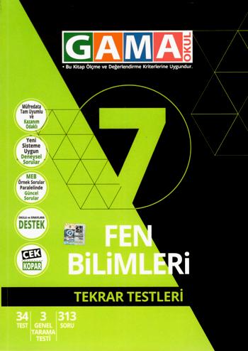 Gama 7 Fen Bilimleri Tekrar Testleri