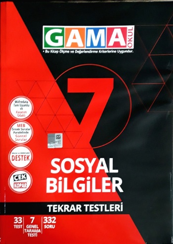 Gama 7. Sınıf Sosyal Bilgiler Tekrar Testleri